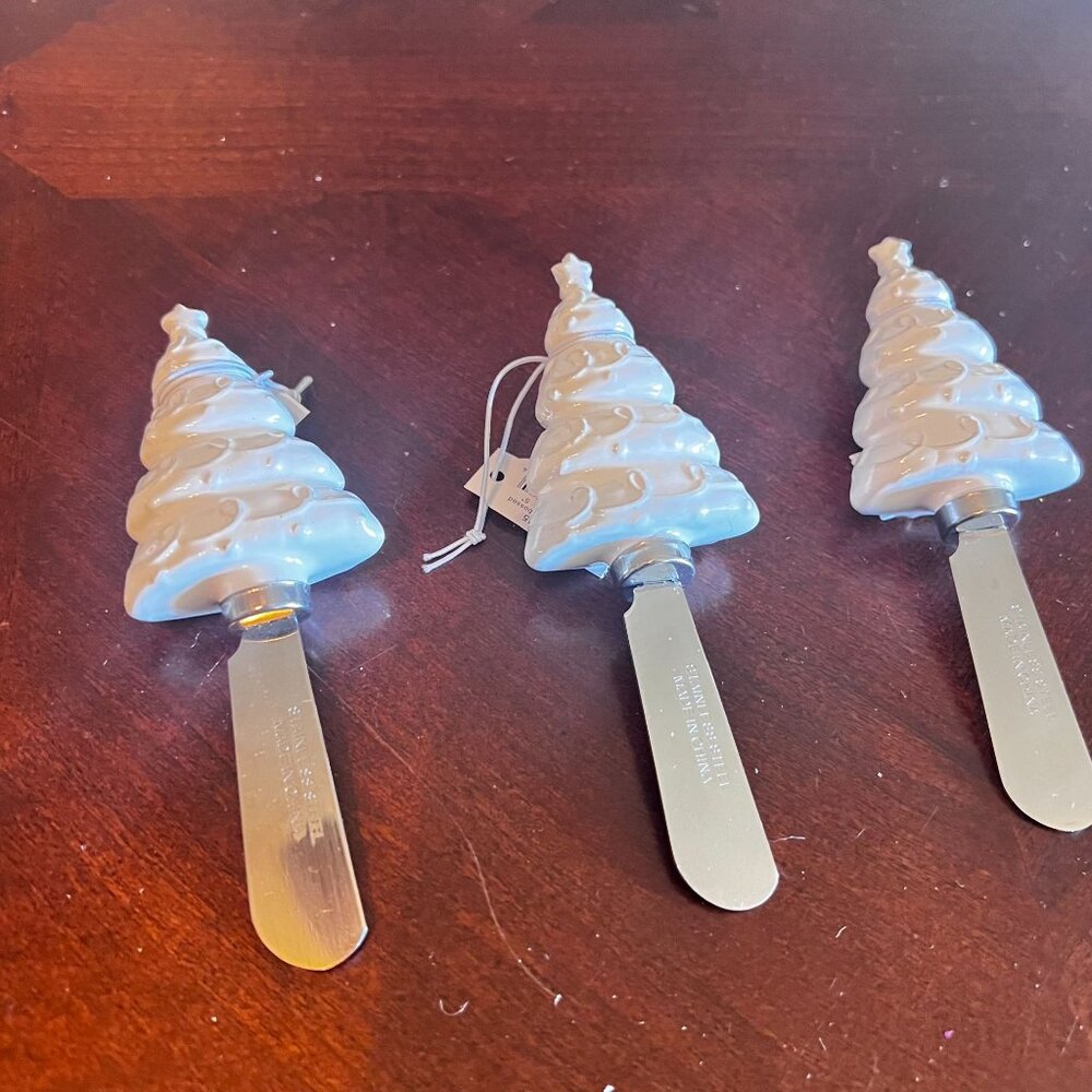 Royal Standard Christmas‎ Tree Spreaders Stainless Steel White Ceramic Handles